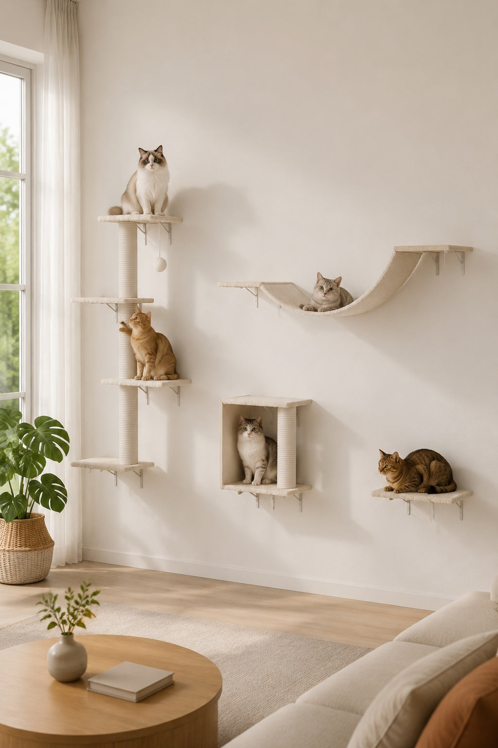 Cat play & wall climbing furniture — Tespara lifestyle visual