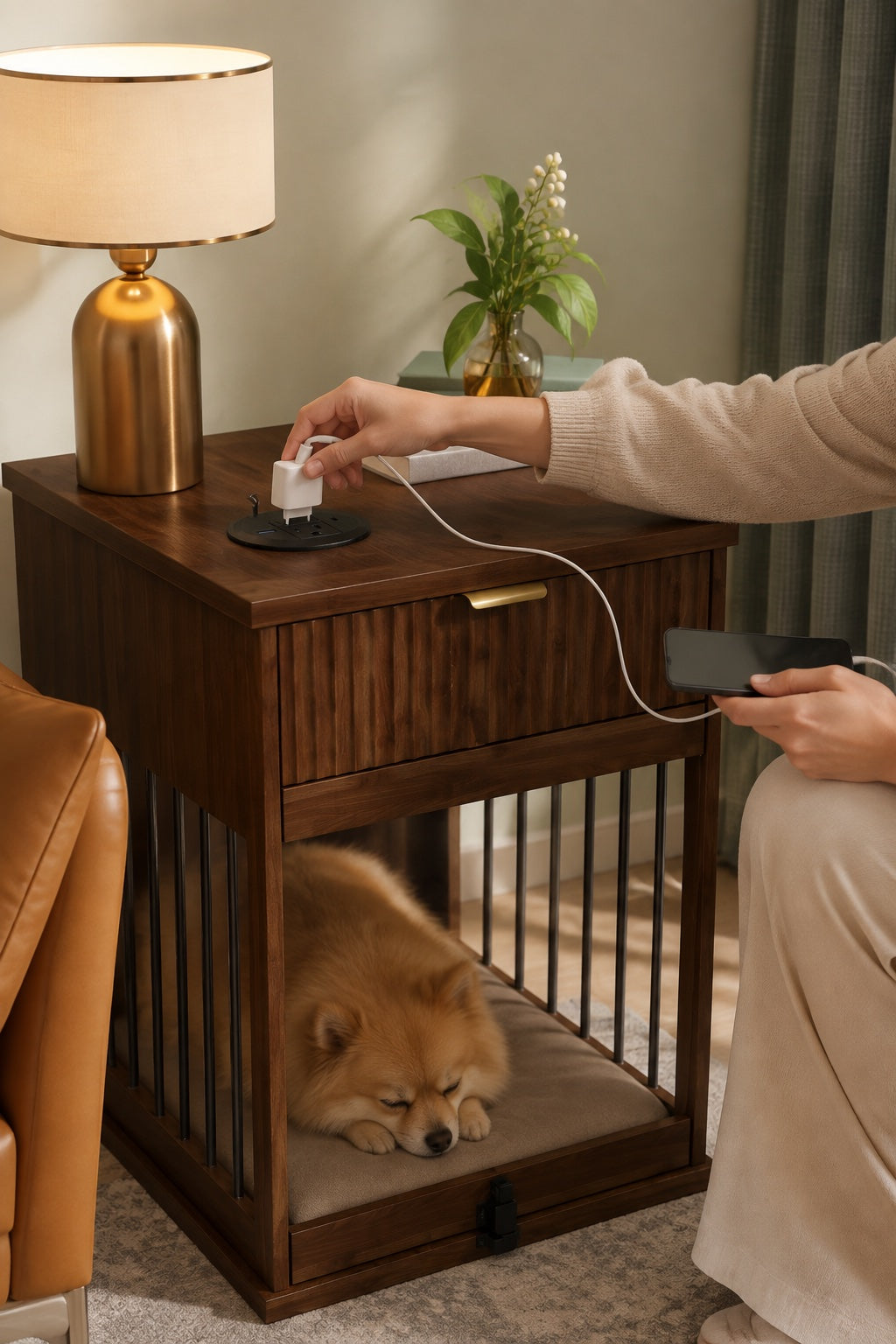 The Walnut Crate Side Table — supporting product visual 5