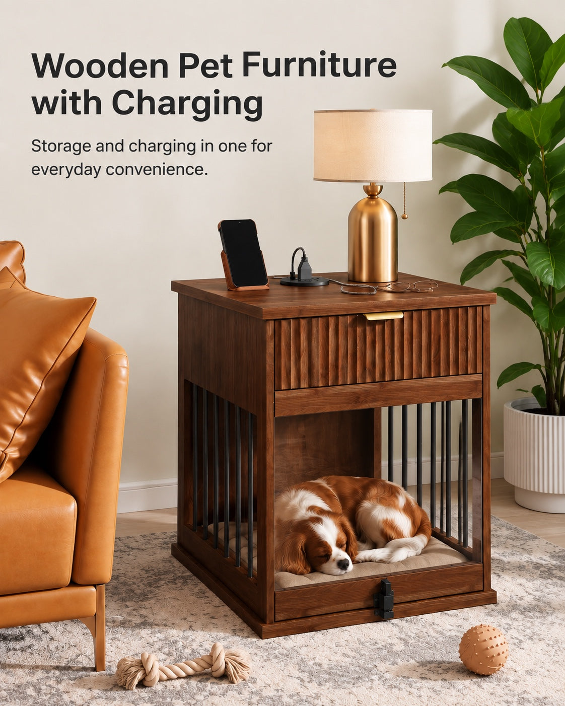 The Walnut Crate Side Table