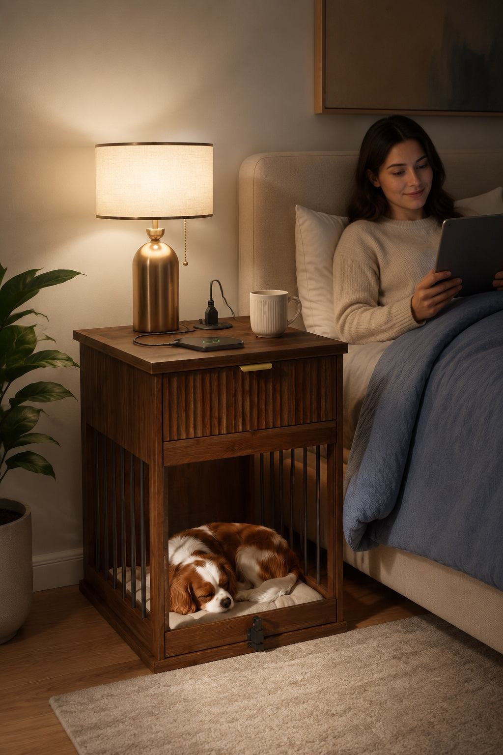 Indoor pet furniture & dog crates — Tespara lifestyle visual